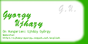gyorgy ujhazy business card