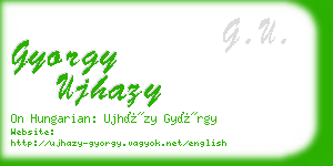 gyorgy ujhazy business card